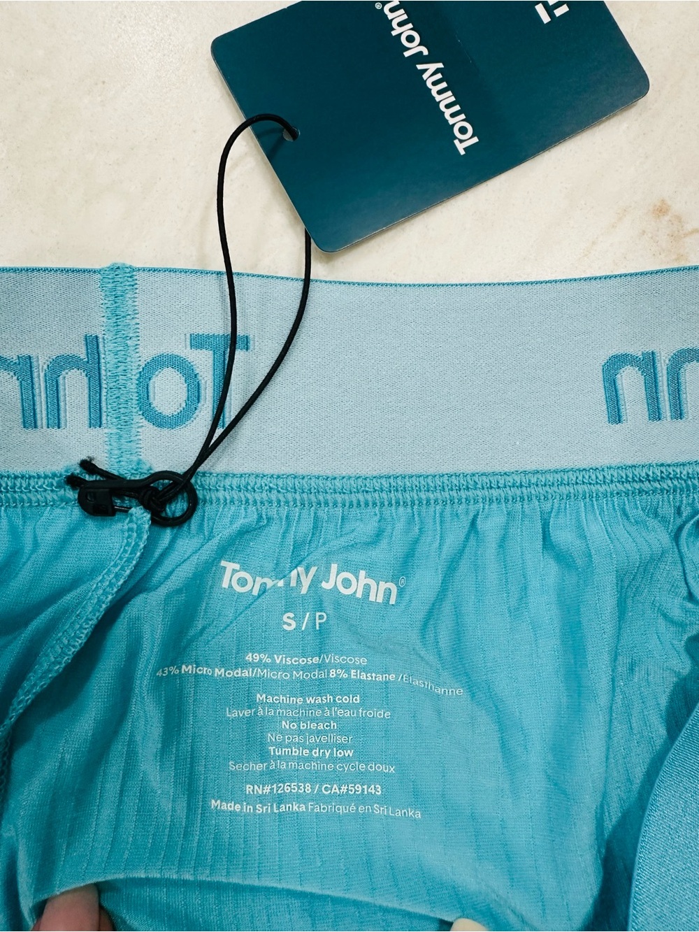 NWT’s Size S Tommy John Sea Jet Sleep Short in Teal - Picture 4 of 4